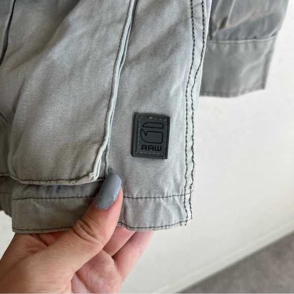 G STAR RAW delta canvas overshirt light grey army military style - Picture 8 of 11